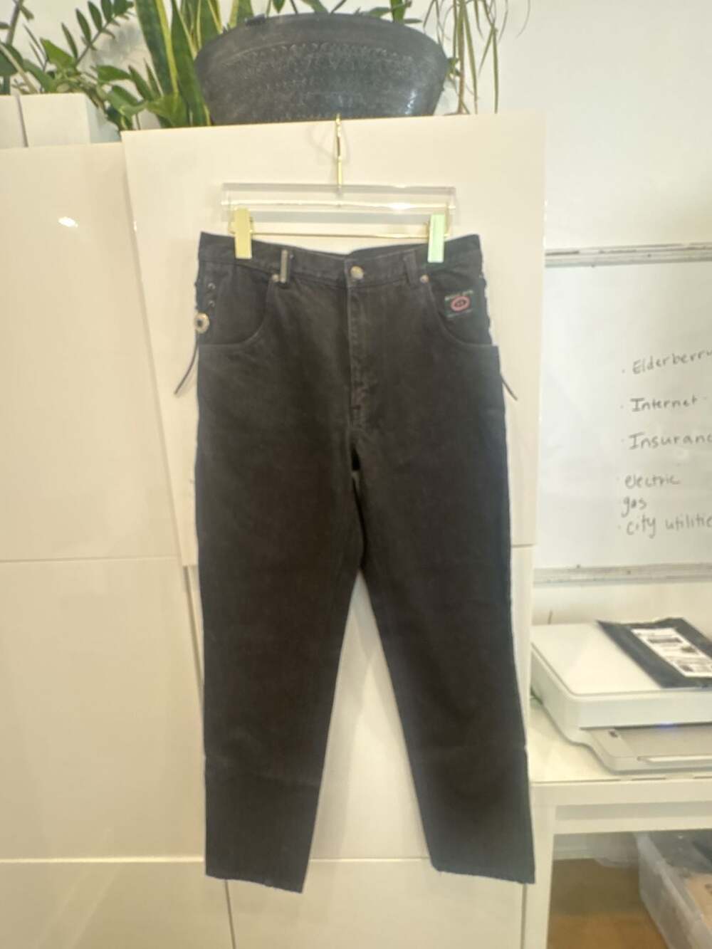 Vintage Chic Black Bugle Boy Jeans